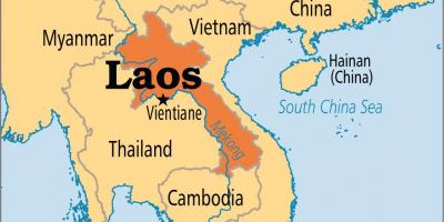 Laos nchi katika ramani ya dunia