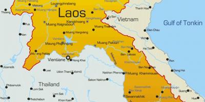 Laos juu ya ramani