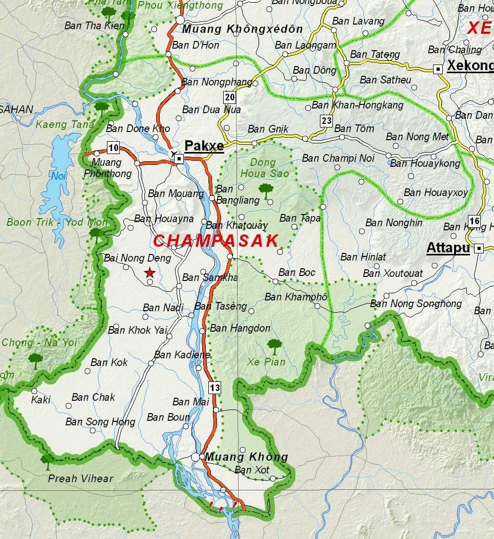 Ramani ya champasak laos