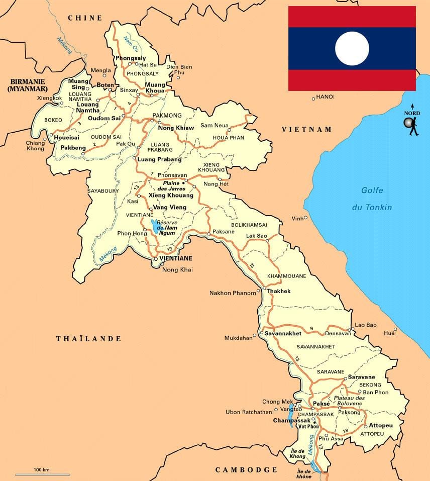 Ramani ya kusini laos