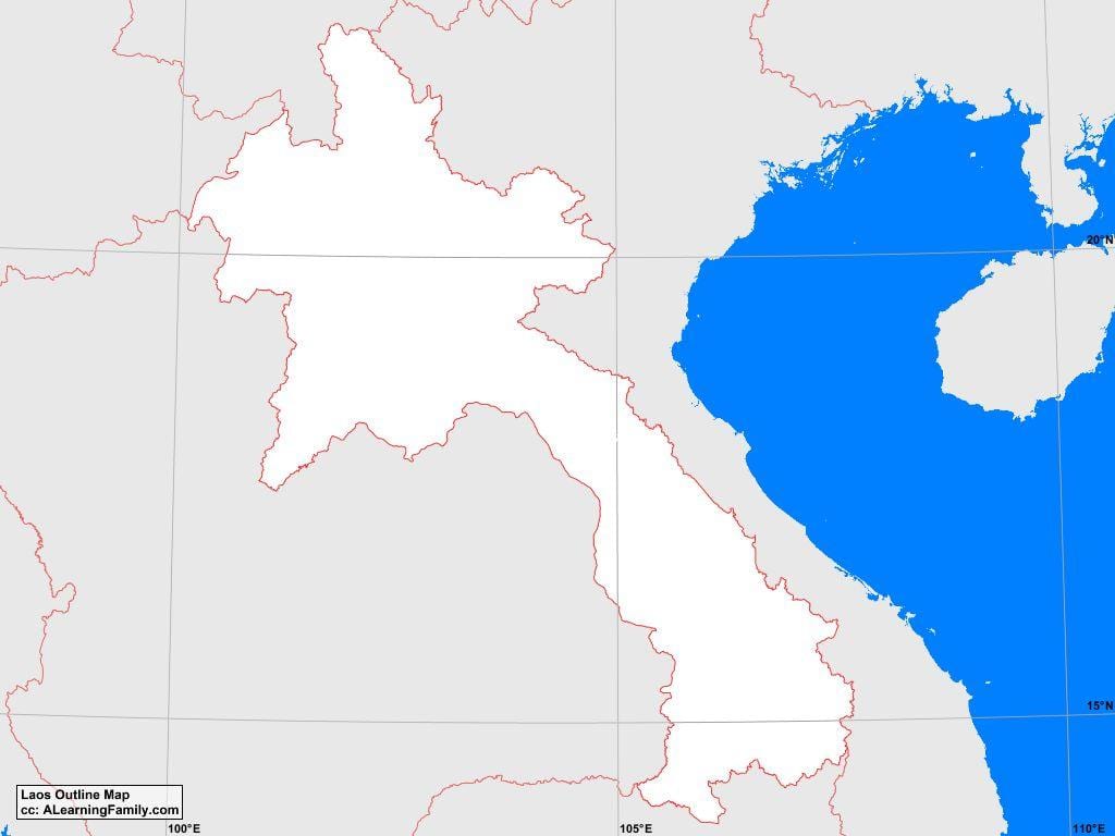 Ramani ya laos muhtasari