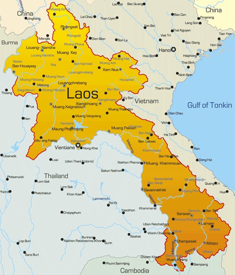 Ramani ya sepon laos